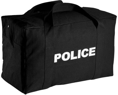 Black police parachute cargo - black,